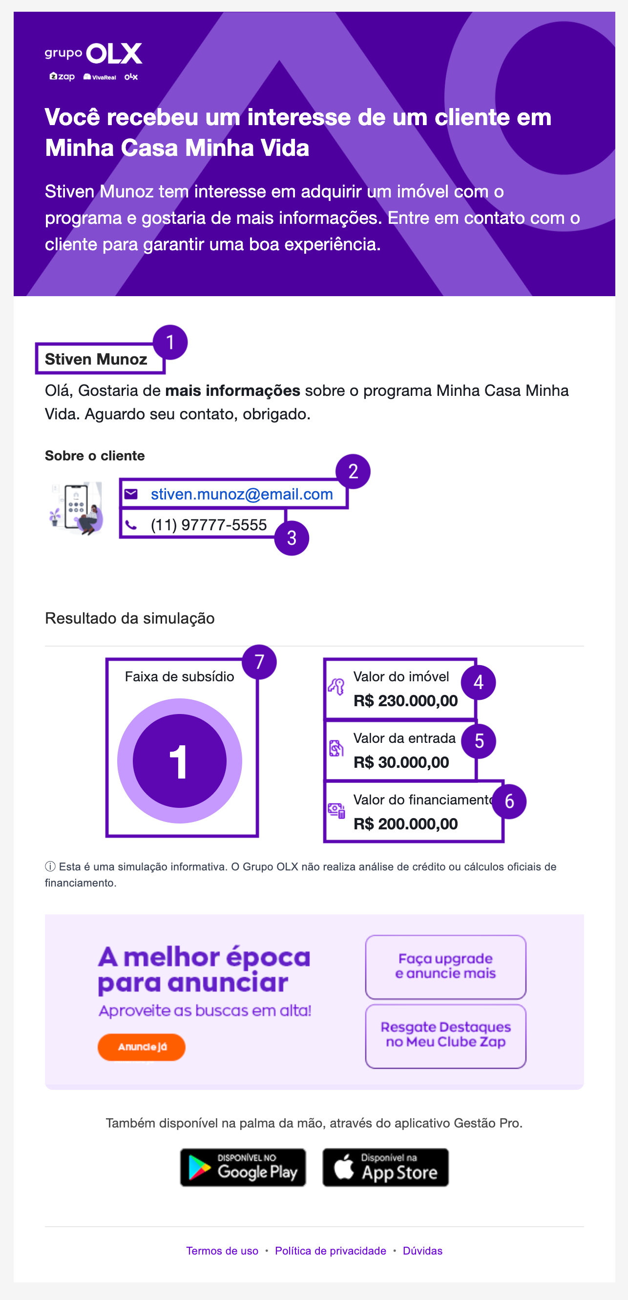Email Lead Minha Casa Minha Vida